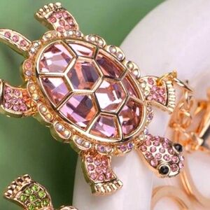 Pink Turtle Bag Charm/Keychain